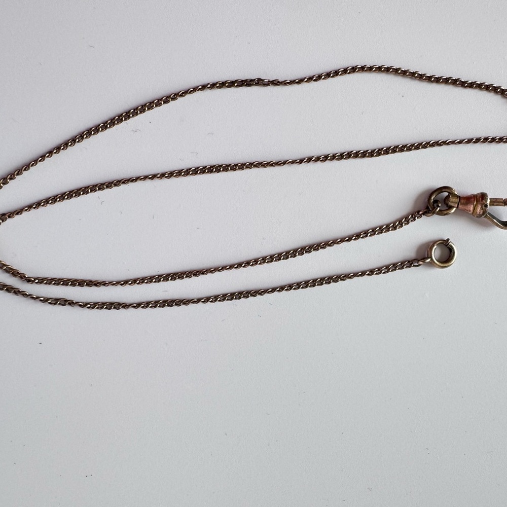 Antique WBK 12K Gold Filled Watch FOB necklace chain 17” long